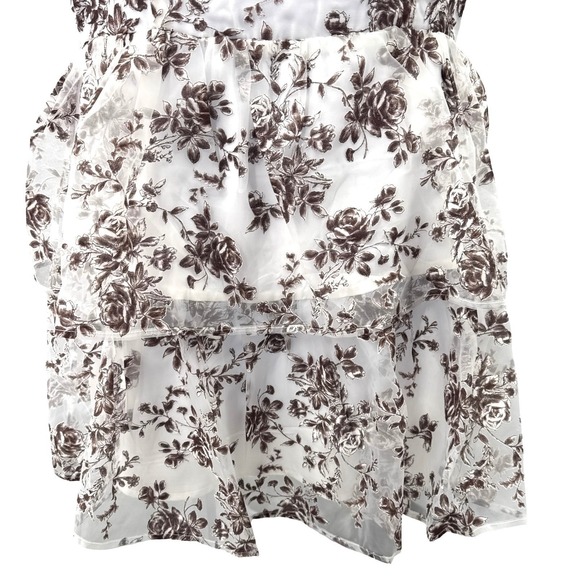 Francesca's Janis Cottagecore Floral Tiered Mini Dress XL NWT Romantic Tiered - Picture 5 of 13